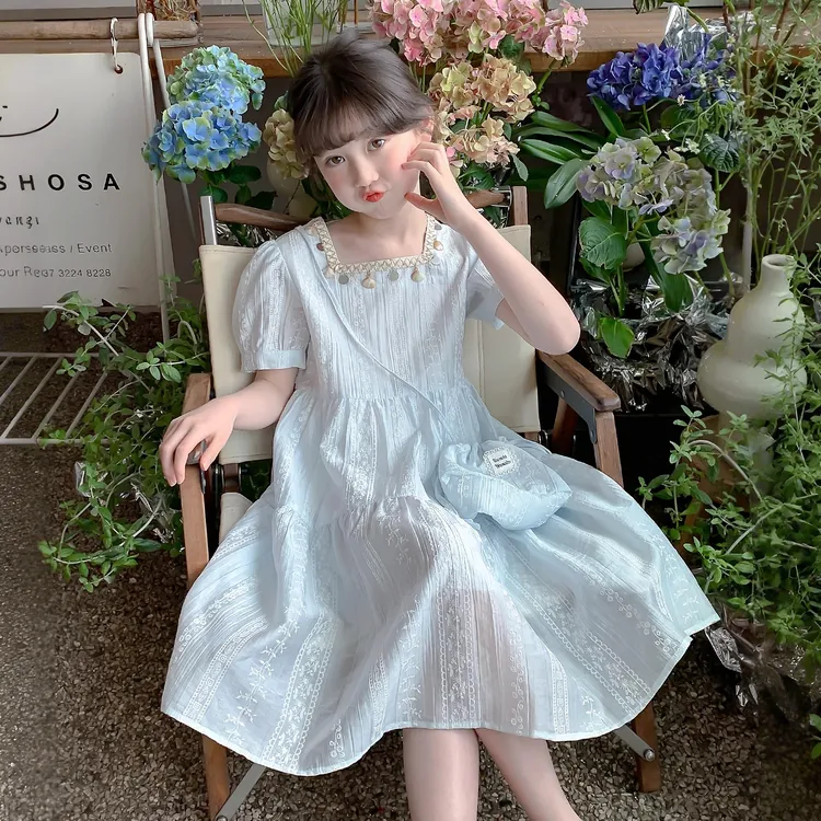 女童连衣裙夏薄款2025新款洋气童装小女孩超好看公主裙儿童裙子