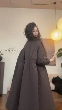 museguhui/木色古汇668899#秋冬前后扣设计感压格宽松时尚棉服