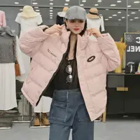 651立领印花字母GR加厚防寒服外套西头