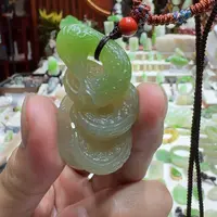 和田玉和田玉翠青蛇腰缠万贯未镶嵌