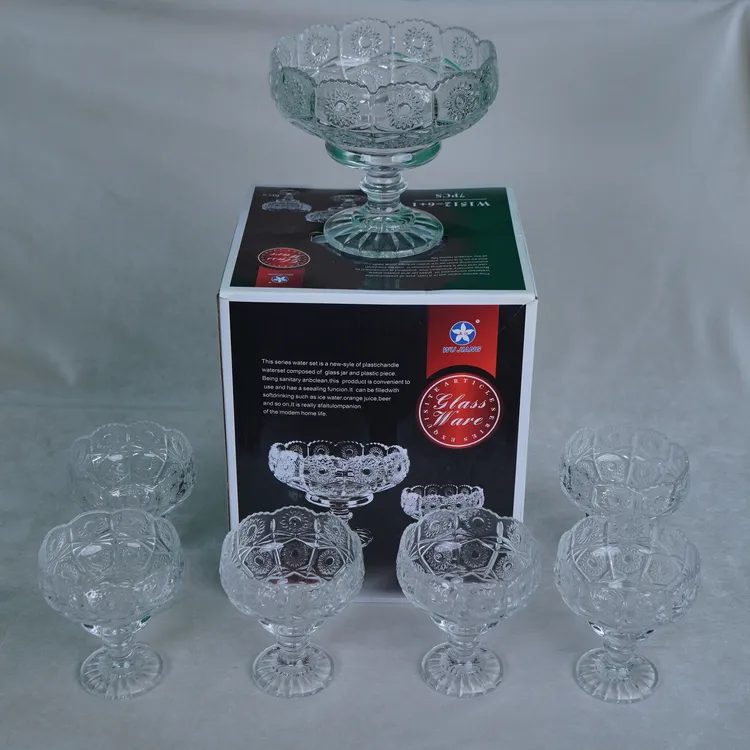 全疆包邮玻璃水果干果套装休闲网红风高档7件套桌子套装