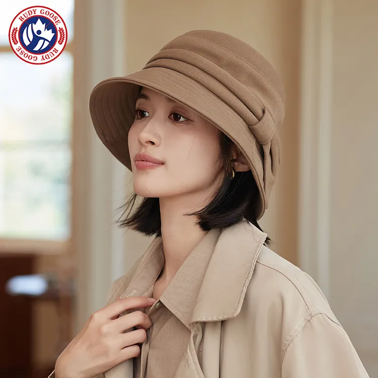 RUDY GOOSE渔夫帽女秋冬日系百搭盆帽女士帽子英伦女帽冬时尚礼帽