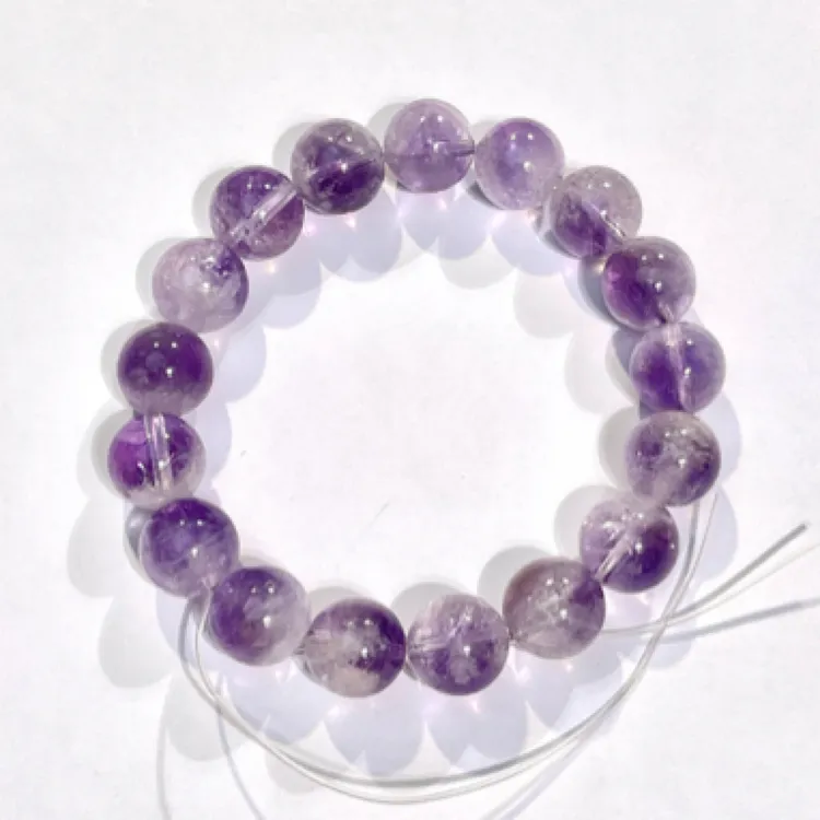 半盆紫兔毛水晶手串天然水晶清透紫水晶半盆兔毛