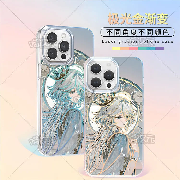 芙宁娜适用苹果华为vivo一加oppoiPhone小米二次元极光金手机壳