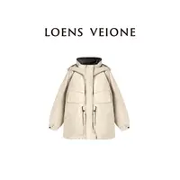 LOENS VEIONE/路斯威亚 90白鹅绒时尚宽松连帽鹅绒服24CVDM0023N