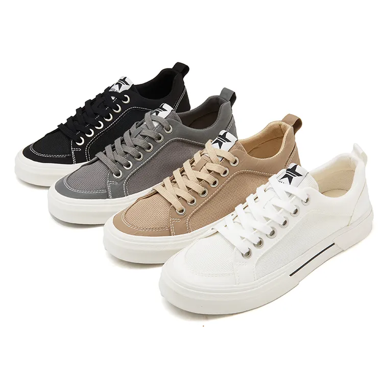 25625 夏季新款轻薄透气帆布鞋网面鞋低帮系带软底休闲小白鞋