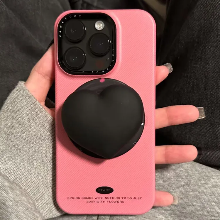 韩系纯色玫粉磁吸壳适用iPhone16promax手机壳苹果15pro少女14/13