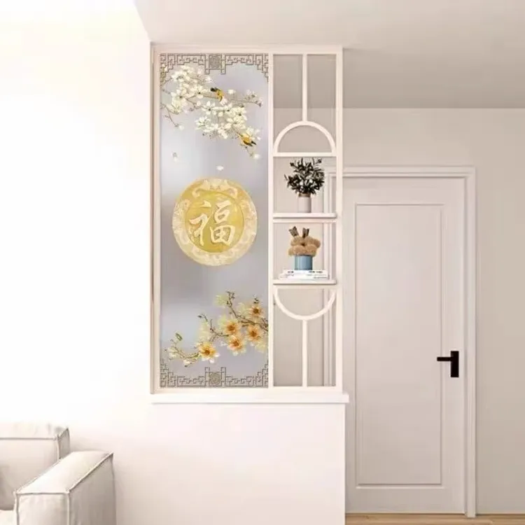 免打孔正对门洗手台简现代遮挡半墙隔断玻璃屏风屏风隔断隔断屏风