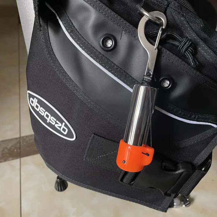 水下摇铃发声器 叮叮棒探棒手摇挂钩不锈钢 响铃棒 口哨潜水响铃