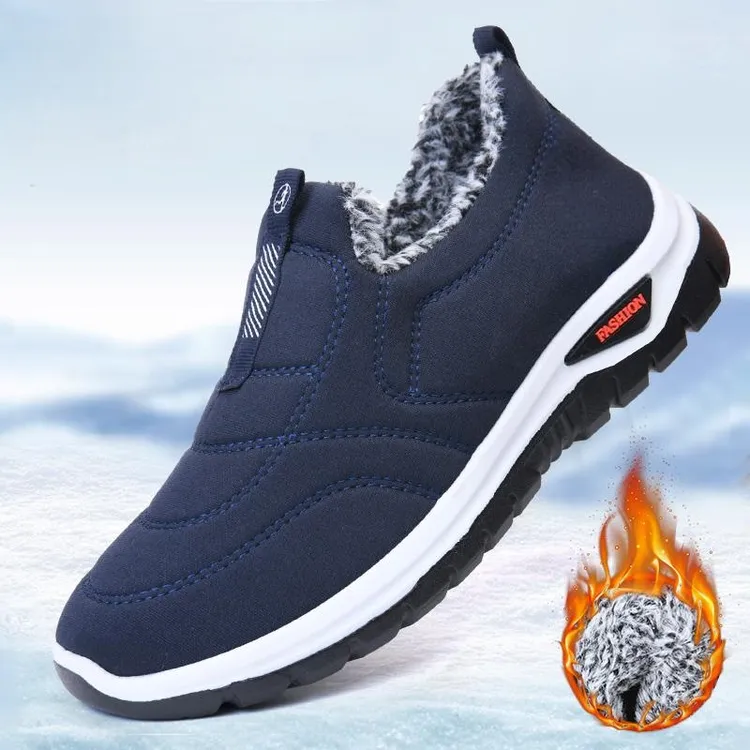 男鞋棉冬季加绒加厚保暖中老年人爸爸鞋防滑登山底老北京布鞋男鞋