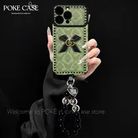 大视窗蝴蝶结适用苹果17PROMAX双C标华为VIVO小米OPPO手链手机壳