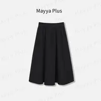 【赫本裙】Mayya Plus秋季新款高腰A子半身裙时尚百搭裙子32536570