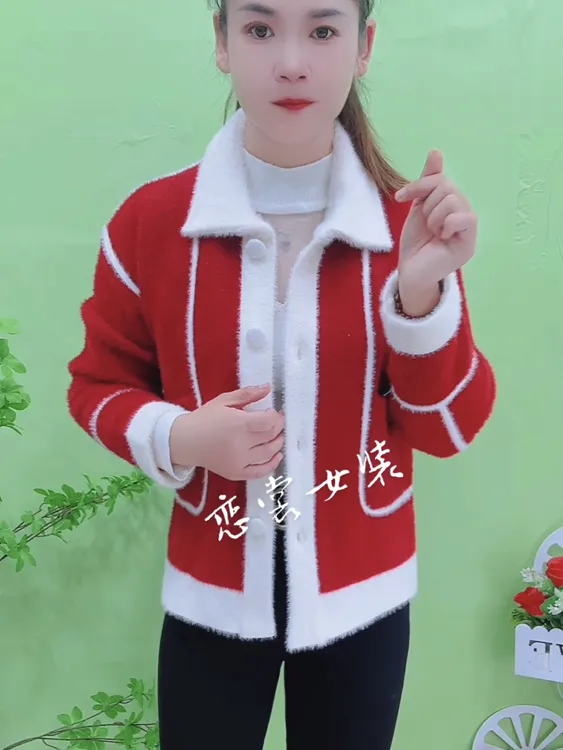 短款潮流长袖春秋季POLO领默认厚度拼色小个子百搭新款女式外套