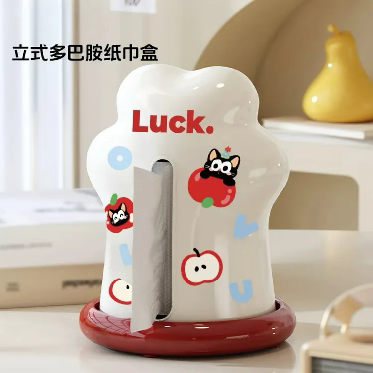 立式猫爪纸巾盒收纳盒免打孔卫生间壁挂式收纳盒厕所抽纸盒湿巾盒