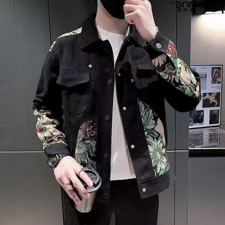 2024春秋痞帅外套男ins高街潮牌港风日系原宿风韩版潮流宽松夹克