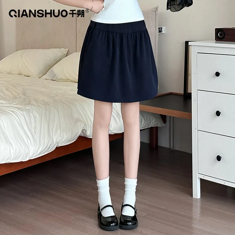 千朔【学院风】高腰半身裙2025新款百搭收腰裙子夏季纯欲显瘦恋夏风