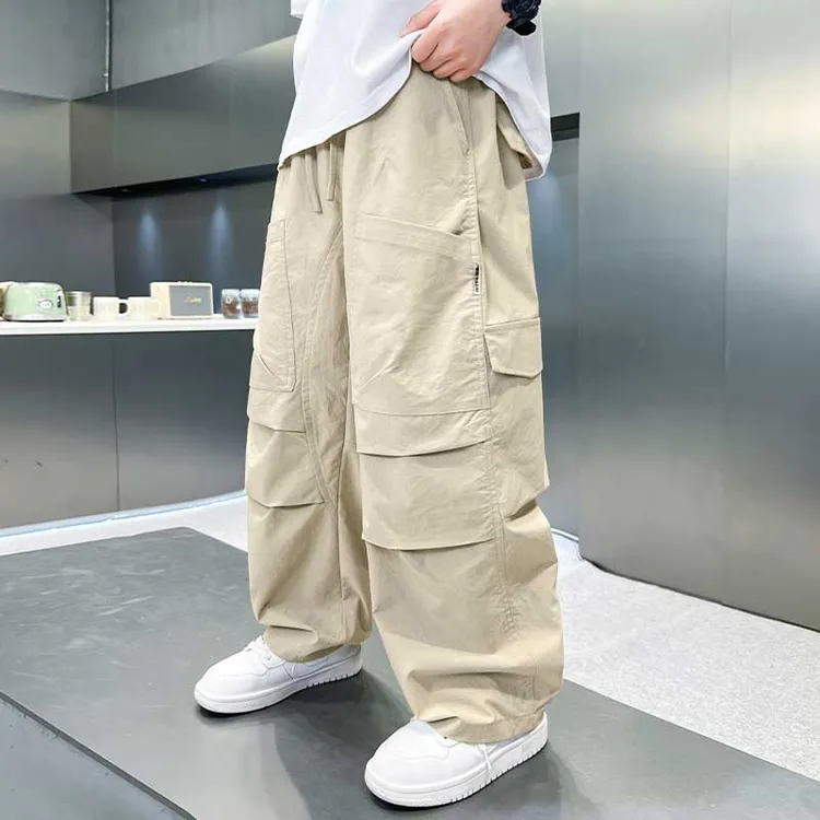 男童裤子夏装2025新款儿童夏款工装裤中大童男孩夏款休闲长裤潮酷