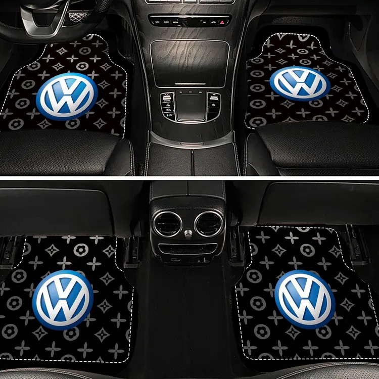 车标硅藻泥汽车脚垫通用型地毯式脚踩车垫防滑耐脏橡胶五座车垫