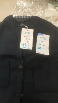 205区1877藏青色无领短款外套