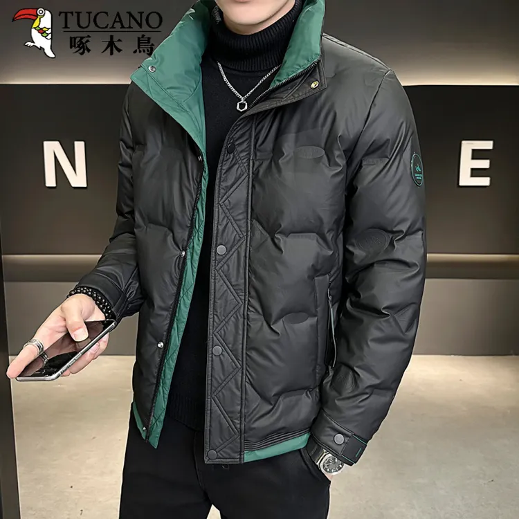 TUCANO/啄木鳥冬季新款男装立领拼色保暖外套棉服痞帅休闲百搭衣