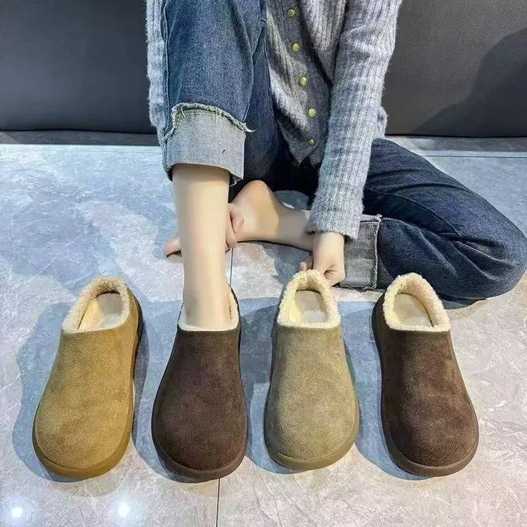 土豆加厚休闲风雪地靴学院风极简风棉鞋秋冬潮流风时尚百搭加绒