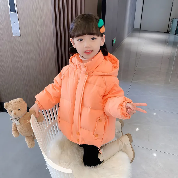 女童羽绒服冬季2025新款洋气儿童白鸭绒加厚宝宝连帽保暖外套冬装