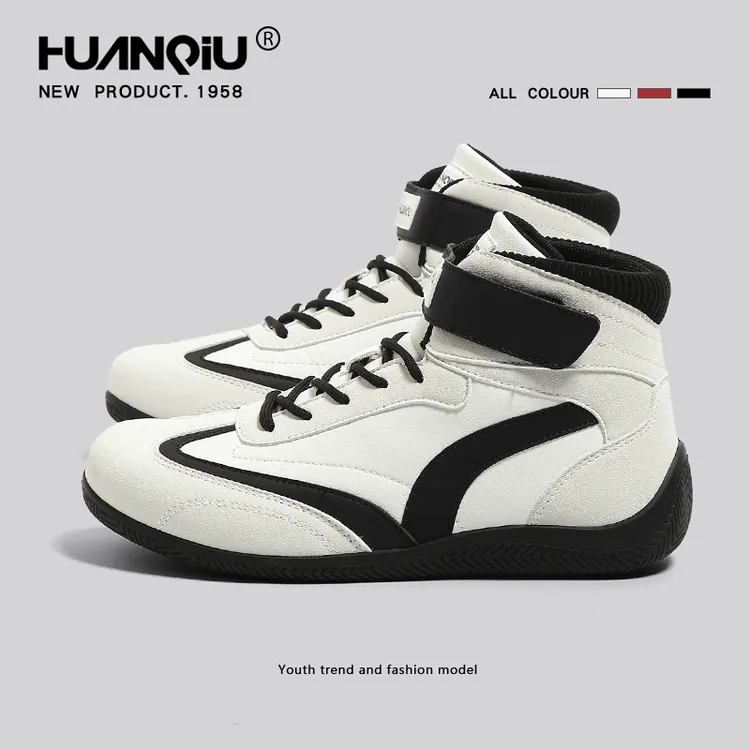 环球高帮休闲鞋2025新款冬季拳击板鞋男款百搭运动德训鞋男生鞋子