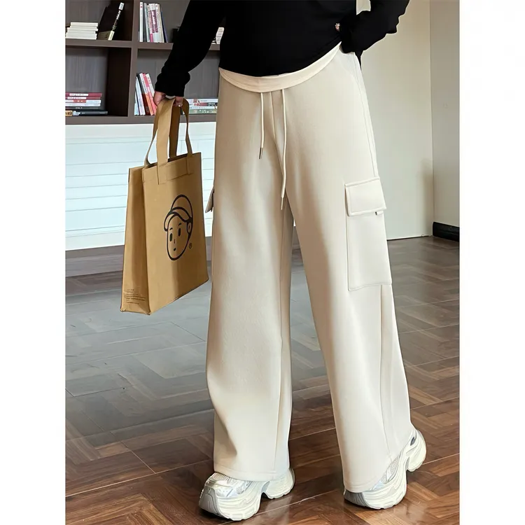 断码捡漏~大码女装秋季花契200斤胖mm设计师款空气层卫裤8874-C