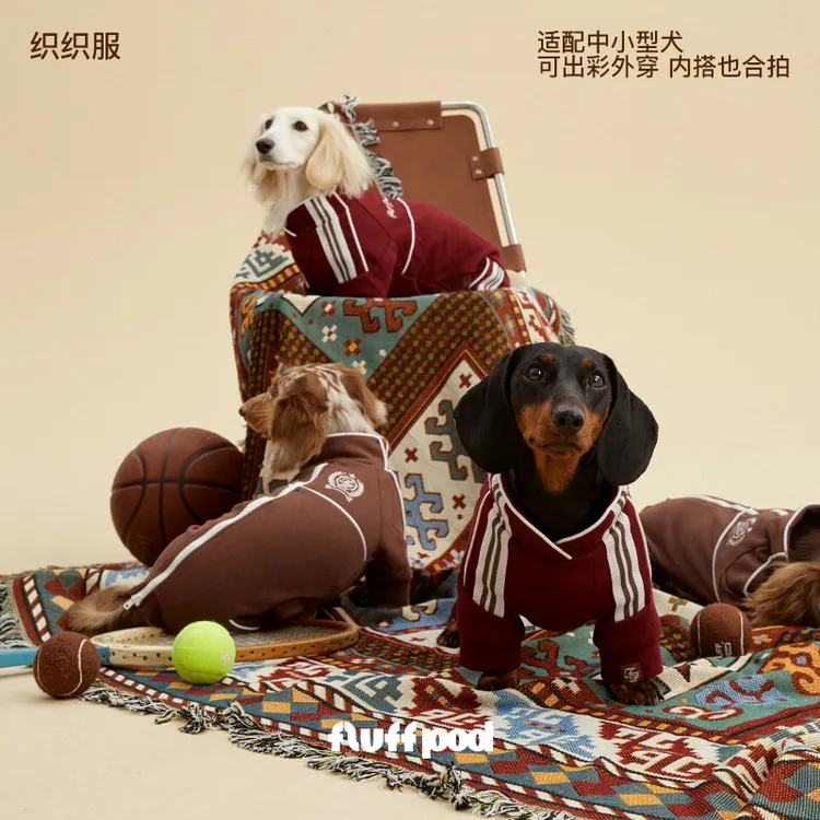 【直播专享】fluff pod抚拍狗狗针织四脚衣织织服腊肠比熊泰迪雪纳瑞防寒衣服