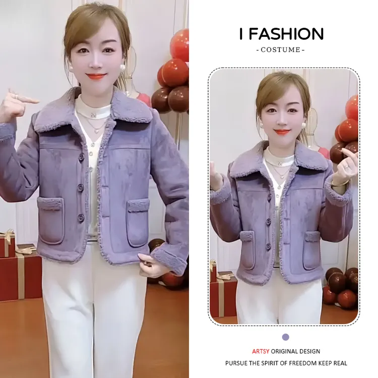 加绒加厚时尚短外套女2025年冬季新款休闲显瘦百搭小个子保暖棉袄