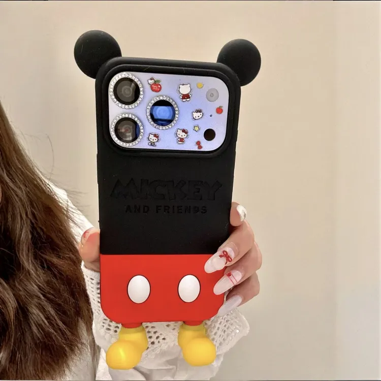 卡通米老鼠适用iPhone17pro创意防摔小众ins韩立体软硅胶16手机壳