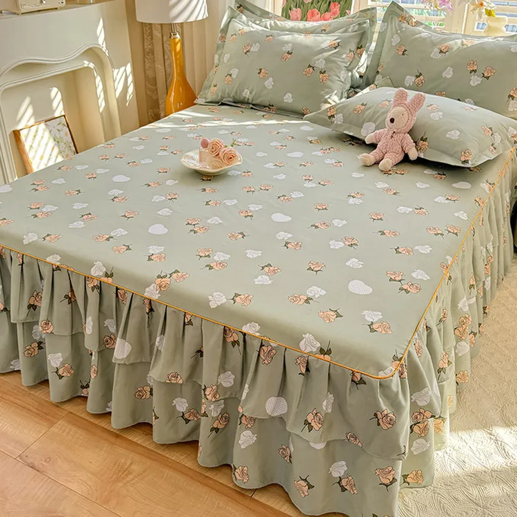 碎花床裙非全棉纯棉亲肤柔软2025新款防滑床垫裙摆床罩床套床笠