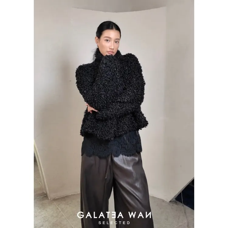 羊卷毛外套 泰迪毛短大衣 毛绒感冬日氛围 洛杉矶Cora&Wynn