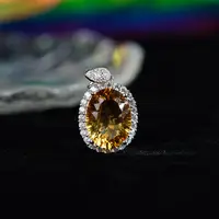 【小北好物】S925银水晶吊坠约12*16mm【多样性发一件】2QH161X239