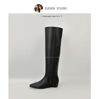 【王11】法式简约复古堆堆靴百搭日常通勤长靴 3.5CM/惊喜2.0