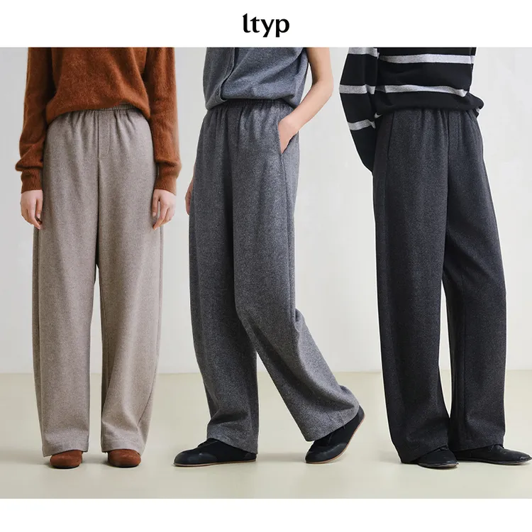 ltyp9.3 羊毛毛呢大衣/弯裤 时尚单排扣长款呢外套女M104254011