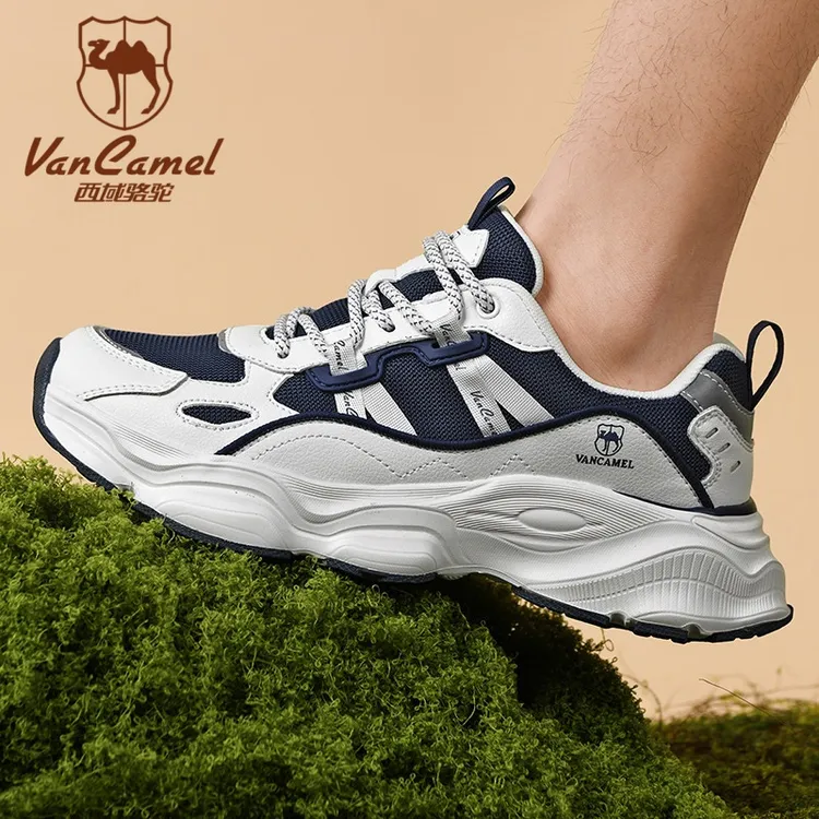 VANCAMEL/西域骆驼情侣四季百搭运动鞋户徒步休闲防滑网面跑步鞋