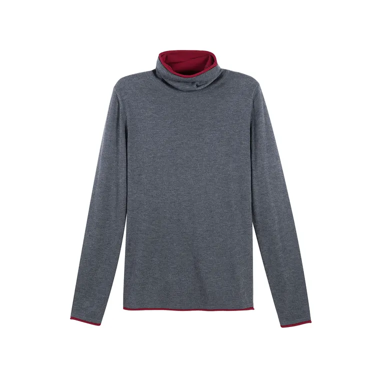 2026春季新款时尚女装简约风高领修身长袖打底衫上衣HBZW800117