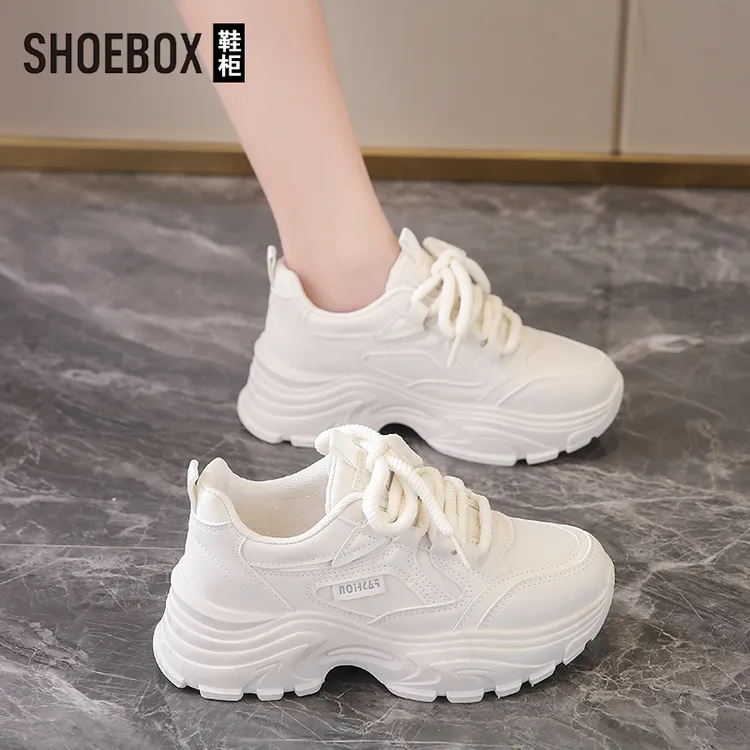 达芙妮集团鞋柜厚底老爹鞋女2025年新款春季百搭轻便休闲运动鞋子