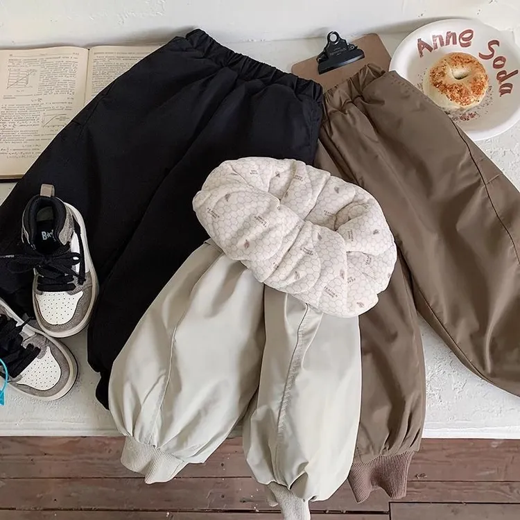 童装一条过冬儿童温变棉裤防风保暖三层夹棉加厚外穿男女童大棉裤