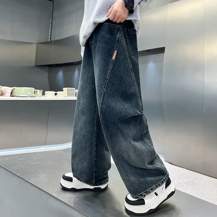 儿童装男童秋装裤子2025新款中大童休闲秋季长裤男孩牛仔裤春秋款