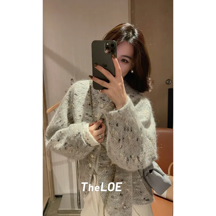 TheLOE/【彩宝马海】圆领时尚单排扣外套#10.13W-G6619#G6620