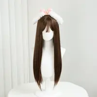 假发女齐刘海Lolita假发韩系甜美风整顶假发全头套