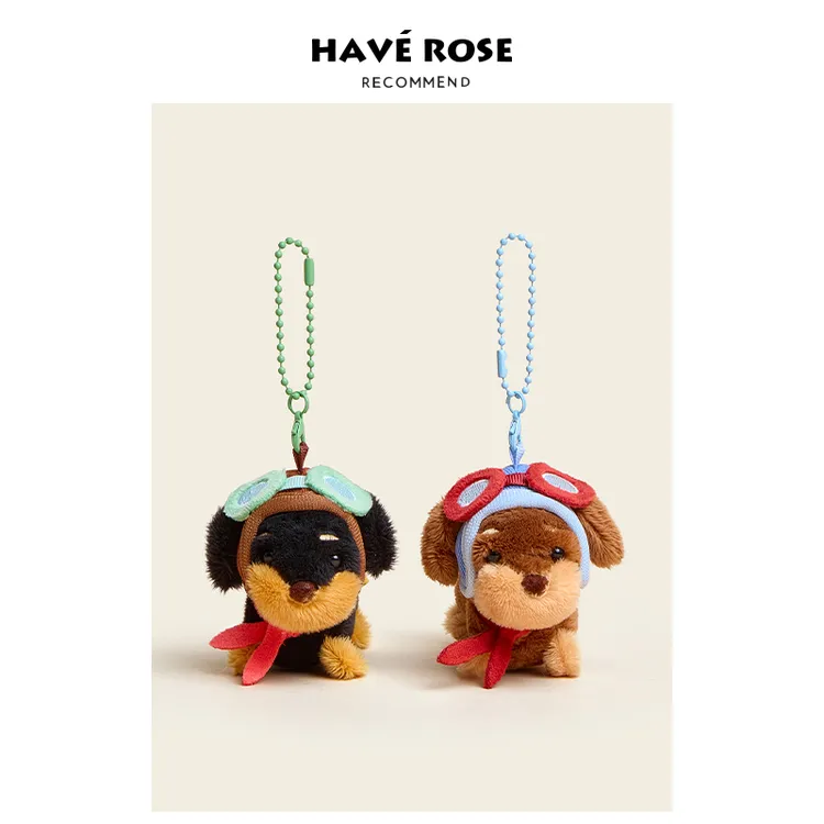 HAVEROSE原创小众腊肠小狗挂件情侣一对可爱治愈小物件书包小挂饰