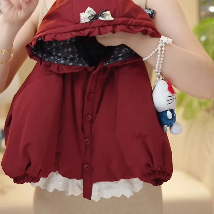 女童冬装棉服2025新款儿童连帽洋气韩版加厚棉衣女宝宝夹棉外套潮