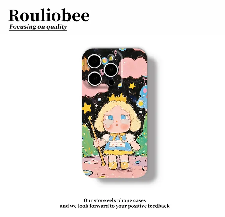 星星娃娃图案适用iPhone16/15pro菲林手机壳华为p30oppo小米vivo