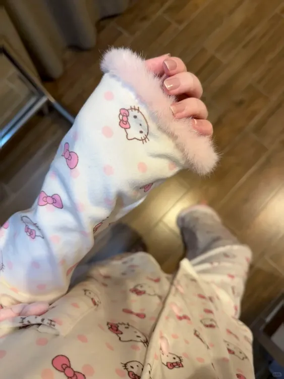 【波点kitty猫】ins甜美少女感德绒睡衣女冬加厚加绒套装保暖家居服