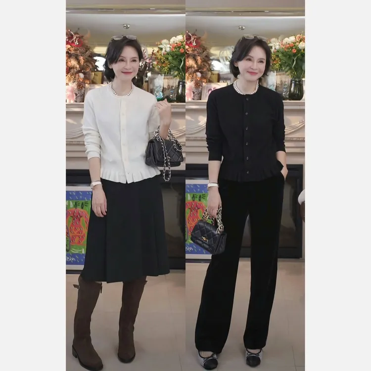 我是摩羯 半岛小香 美丽诺羊毛Stoll14针镂空提花秋针织衫上衣