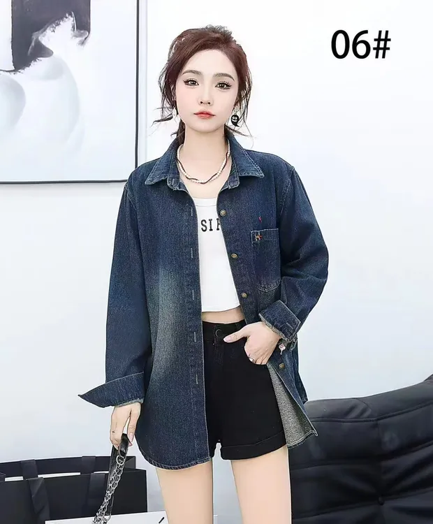 春款时尚休闲牛仔衬衣