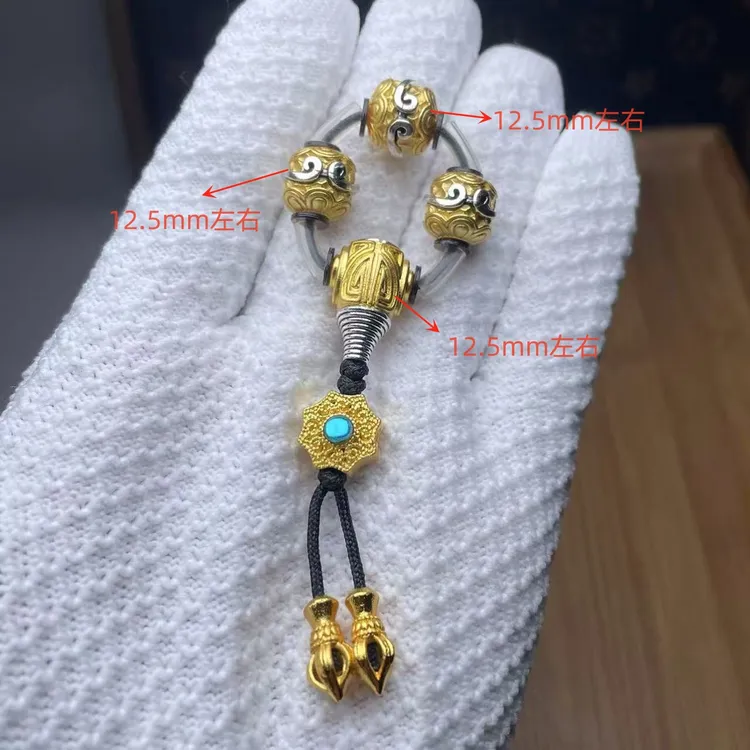 高逼格整套文玩配饰套装金刚星月猴头橄榄单圈手持脖挂DIY饰品